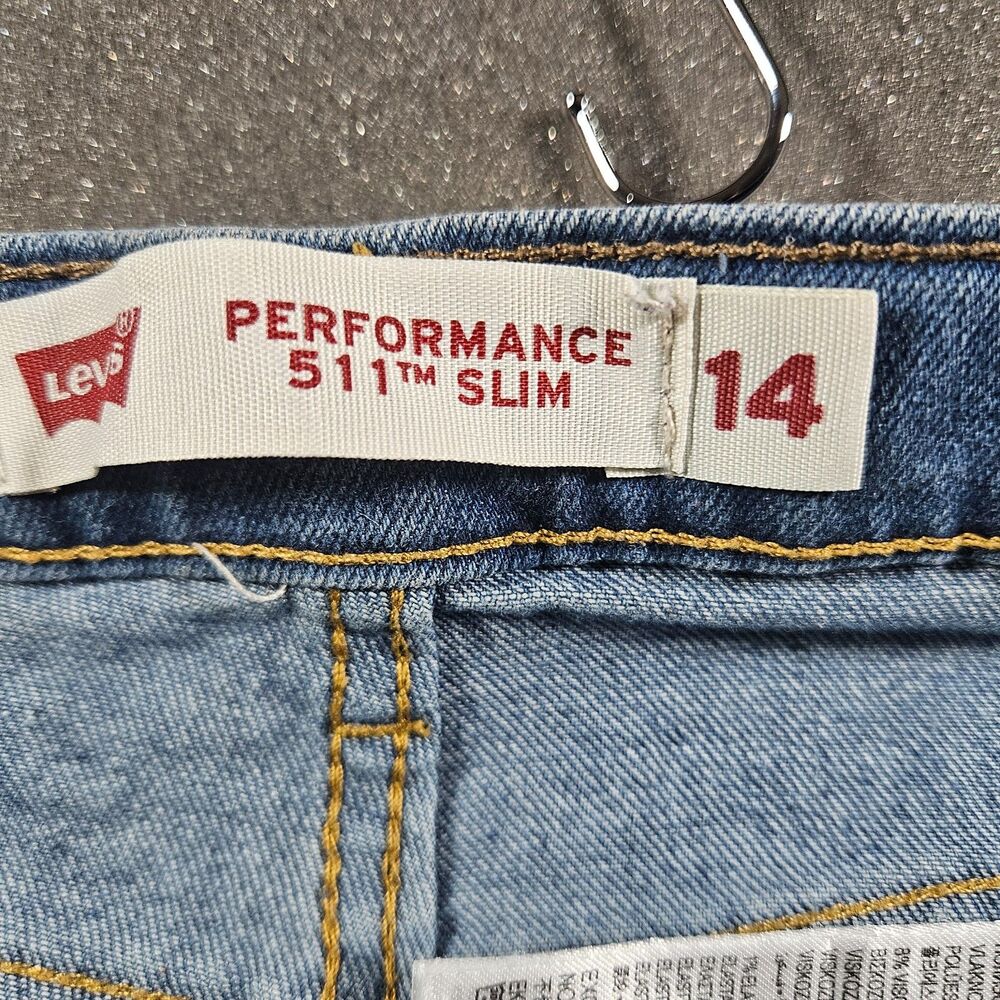 Levi's 511 Performance Slim Jeans Youth Size 14 Regular 27x29 Stretch Denim Blue